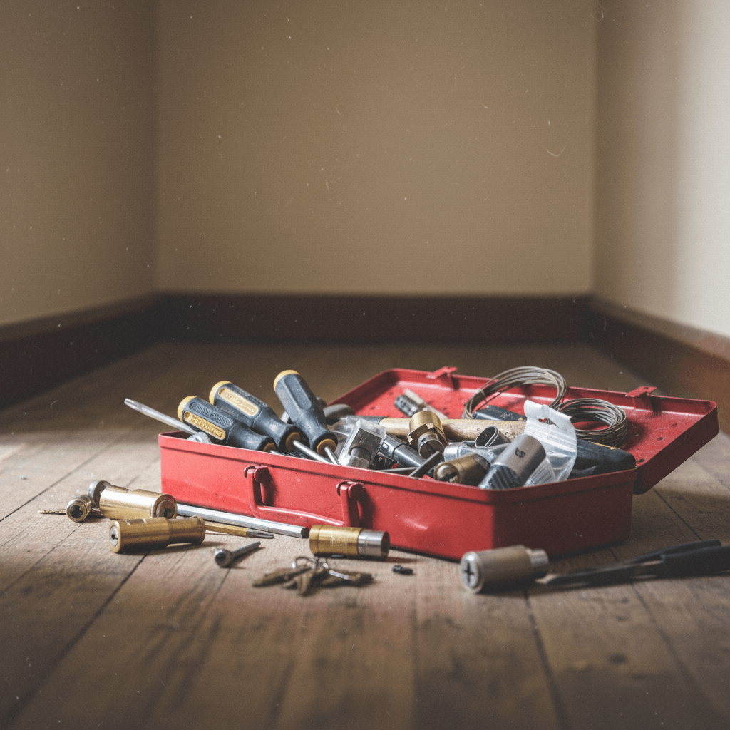 Werkzeugkoffer für professionellen Schlosswechsel