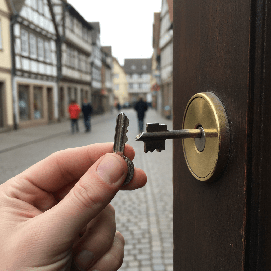 Defektes Schloss das einen Wechsel benötigt